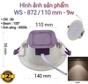 ĐÈN LED ÂM TRẦN CẢM BIẾN HÀNG CAO CẤP THÂN NHIỆT CON NGƯỜI - CẢM BIẾN HỒNG NGOẠI - MẶC ĐỊNH THỜI GIAN - CRI 80 - BEAM ANGLE 100 ĐỘ - MODEL : WS - 872