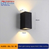 ĐÈN TƯỜNG NGOẠI THẤT VUÔNG 2 ĐẦU - SIZE L - LED COB CRI 80 - CHỐNG NƯỚC IP65 - MODEL : HL3012 - 20L / 52BK