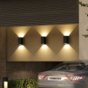 ĐÈN TƯỜNG NGOẠI THẤT VUÔNG 2 ĐẦU - SIZE L - LED COB CRI 80 - CHỐNG NƯỚC IP65 - MODEL : HL3012 - 20L / 52BK