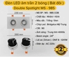 ĐÈN LED ÂM TRẦN 2 BÓNG ( BÁT ĐÔI ) MẶT KÍNH COB CHỐNG CHÓI SPOTLIGHT - LK 230 * 95 mm - CÔNG SUẤT 2 * 12 watt - CRI 90 - CHIP LED BRIDGELUX - ĐIỀU CHỈNH GÓC XOAY - GÓC CHIẾU 24 ĐỘ - MODEL : WS - 985