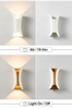 ĐÈN LED GẮN TƯỜNG 2 ĐẦU HÌNH ĐỒNG HỒ CÁT DÙNG TRONG NỘI NGOẠI THẤT - CÔNG SUẤT 10 watt - LED COB 1530 / ÁNH SÁNG VÀNG 3000k - MODEL : 1002