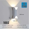 ĐÈN LED GẮN TƯỜNG 2 ĐẦU HÌNH ĐỒNG HỒ CÁT DÙNG TRONG NỘI NGOẠI THẤT - CÔNG SUẤT 10 watt - LED COB 1530 / ÁNH SÁNG VÀNG 3000k - MODEL : 1002