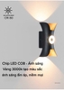 ĐÈN LED GẮN TƯỜNG 2 ĐẦU HÌNH ĐỒNG HỒ CÁT SÁNG TRÒN Ở GIỮA DÙNG TRONG NỘI NGOẠI THẤT - CÔNG SUẤT 10 watt - LED COB 1530 / ÁNH SÁNG VÀNG 3000k - MODEL : 1003