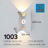 ĐÈN LED GẮN TƯỜNG 2 ĐẦU HÌNH ĐỒNG HỒ CÁT SÁNG TRÒN Ở GIỮA DÙNG TRONG NỘI NGOẠI THẤT - CÔNG SUẤT 10 watt - LED COB 1530 / ÁNH SÁNG VÀNG 3000k - MODEL : 1003