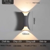 ĐÈN LED GẮN TƯỜNG 2 ĐẦU HÌNH ĐỒNG HỒ CÁT SÁNG TRÒN Ở GIỮA DÙNG TRONG NỘI NGOẠI THẤT - CÔNG SUẤT 10 watt - LED COB 1530 / ÁNH SÁNG VÀNG 3000k  - MODEL : B019