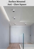 ĐÈN LED LẮP NỔI DẠNG ỐNG BƠ HÌNH VUÔNG - CÔNG SUẤT 12 watt - ÁNH SÁNG TRUNG TÍNH  4000k -ĐỘ HOÀN MÀU CAO CRI98 - GÓC CHIẾU ÁNH SÁNG BEAM ANGLE 36 ĐỘ - MODEL : 991