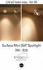 ĐÈN LED LẮP NỔI DẠNG ỐNG BƠ SURFACE MINI 360 SPOTLIGHT - 3000k / 4000k - CÔNG SUẤT 3 watt - GÓC CHIẾU 24 ĐỘ - CRI98 - MODEL : WS - 826