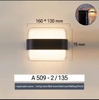ĐÈN TƯỜNG LED NỘI NGOẠI THẤT NHỰA ABS - CÔNG SUẤT 8 - 12 watt - ÁNH SÁNG VÀNG 3000k - IP54 -  MODEL : A509 - 2 / 135
