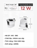 ĐÈN LED ÂM TRẦN CẢM BIẾN KÉP HÀNG CAO CẤP - CẢM BIẾN THÂN NHIỆT CON NGƯỜI VÀ CẢM BIẾN ÁNH SÁNG - ĐỘ HOÀN MÀU CAO CRI98 - BEAM ANGLE 36 ĐỘ - MODEL: WS - 990
