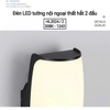 ĐÈN GẮN TƯỜNG HẮT 2 ĐẦU - ÁNH SÁNG VÀNG 3000k - CÔNG SUẤT 7 watt - MODEL: HL2024 / 2 - 30BK - 1243