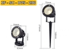ĐÈN CHIẾU CÂY NGOẠI THẤT - CHỊU NƯỚC IP65 ( KHÔNG NGÂM NƯỚC , NGẬP NƯỚC ) - CHIP BRIDGELUX 1835 CRI 92 - ÁNH SÁNG VÀNG 3000k -