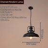 CHAO ĐÈN THẢ QUÁN CAFE - NHÀ HÀNG - QUÁN BAR CÓ XÍCH - BÓNG LED BULB - ĐUI ĐÈN E27 *1 - MODEL : 014 - 320 mm