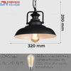 CHAO ĐÈN THẢ QUÁN CAFE - NHÀ HÀNG - QUÁN BAR CÓ XÍCH - BÓNG LED BULB - ĐUI ĐÈN E27 *1 - MODEL : 014 - 320 mm