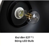 CHAO ĐÈN THẢ QUÁN CAFE - NHÀ HÀNG - QUÁN BAR CÓ XÍCH - BÓNG LED BULB - ĐUI ĐÈN E27 *1 - MODEL : 014 - 320 mm