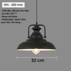 CHAO ĐÈN THẢ QUÁN CAFE - NHÀ HÀNG - QUÁN BAR CÓ XÍCH - BÓNG LED BULB - ĐUI ĐÈN E27 *1 - MODEL : 014 - 320 mm