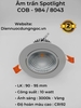 ĐÈN ÂM TRẦN SPOTLIGHT COB KEGU - LỖ KHOÉT 95 mm - ĐỘ HOÀN MÀU CAO CRI92 - GÓC CHIẾU 24 ĐỘ - CÔNG SUẤT 10 WATT - MODEL : WS - 984 KEGU