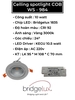ĐÈN ÂM TRẦN SPOTLIGHT COB KEGU - LỖ KHOÉT 95 mm - ĐỘ HOÀN MÀU CAO CRI92 - GÓC CHIẾU 24 ĐỘ - CÔNG SUẤT 10 WATT - MODEL : WS - 984 KEGU