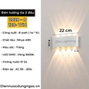 ĐÈN TƯỜNG TIA 2 ĐẦU - CÔNG SUẤT 8 watt - ÁNH SÁNG VÀNG 3000K - CHỐNG NƯỚC IP54 - MODEL: 2028 - 8 - 128 / WH
