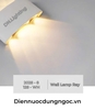 ĐÈN TƯỜNG TIA 2 ĐẦU - CÔNG SUẤT 8 watt - ÁNH SÁNG VÀNG 3000K - CHỐNG NƯỚC IP54 - MODEL: 2028 - 8 - 128 / WH