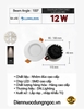 ĐÈN LED ÂM TRẦN MẶT TÁN QUANG DOWNLIGHT COMI DN02 LUMILEDS - LỖ KHOÉT: 95 mm / CÔNG SUẤT : 12 watt / ÁNH SÁNG : 4000k / 6000k  - ĐỘ HOÀN MÀU CAO CRI 90 - MODEL : 995 LUMILEDS