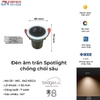 ĐÈN ÂM TRẦN NARROW EDGE ANTI - GLARE SPOTLIGHT - GÓC CHIẾU 24 ĐỘ - 7 watt - ĐỘ HOÀN MÀU CAO CRI 98 - MODEL : WS - 942 KEGU / 7w