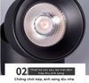 ĐÈN RỌI RAY ĐỔI MÀU ( RAY T2 PHỔ THÔNG ) - HÀNG CAO CẤP -  3 MÀU ÁNH SÁNG - ĐỘ HOÀN MÀU CAO CRI 98 - GÓC CHIẾU 36 ĐỘ - MODEL : WS - 996