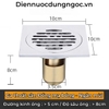 GA THOÁT SÀN ĐỒNG MẠ BÓNG NGĂN MÙI CAO CẤP - KT 10 * 10 cm - MODEL : TM - 133 - 10
