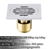 GA THOÁT SÀN ĐỒNG MẠ BÓNG NGĂN MÙI CAO CẤP - KT 12 * 12 cm - MODEL : TM - 155 - 12