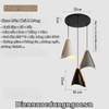 BỘ ĐÈN THẢ 3 HOẶC LẮP RỜI PHONG CÁCH NORDIC - ĐUI GỖ CHAO SẮT BỀN BỈ - MODEL : 8442
