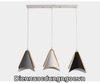 BỘ ĐÈN THẢ 3 HOẶC LẮP RỜI PHONG CÁCH NORDIC - ĐUI GỖ CHAO SẮT BỀN BỈ - MODEL : 8442
