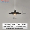 CHAO ĐÈN THẢ HÌNH QUẠT RĂNG CƯA - ĐUI ĐÈN E27 - CHẤT LIỆU SẮT - NHẬP KHẨU TRUNG QUỐC - MODEL : A - 08 / 2290