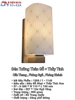 ĐÈN TƯỜNG THÂN GỖ + THỦY TINH - ĐUI ĐÈN E27 * 12 WATT NGÔ VÀNG - MODEL : 1906 / 1 - 1143
