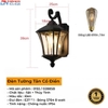 ĐÈN TƯỜNG TÂN CỔ ĐIỂN - MÀU ĐEN - ĐUI ĐÈN E27*1 BÓNG ST64 / 8 watt - M: 0155 / 0288SB