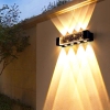 ĐÈN TƯỜNG TIA HAI ĐẦU PHA LÊ GIỮA - CÔNG SUẤT 8 * 1 watt - ÁNH SÁNG VÀNG 3000k - CHỐNG NƯỚC IP65 - MODEL : GM 674 -220