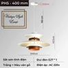 CHAO ĐÈN THẢ BÀN ĂN PHONG CÁCH VINTAGE - CHAO SẮT SƠN TĨNH ĐIỆN - LẮP BÓNG E27 - MODEL : PH5 - 400 mm