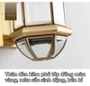ĐÈN TƯỜNG ĐỒNG KÍNH TÂN CỔ ĐIỂN - CHẤT LIỆU ĐỒNG MẠ VÀNG - KÍNH GLASS - ĐUI ĐÈN E27 * 1 - BÓNG ST 64 / 4w - MODEL : 0607 - S