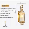 ĐÈN TƯỜNG ĐỒNG KÍNH TÂN CỔ ĐIỂN - CHẤT LIỆU ĐỒNG MẠ VÀNG - KÍNH GLASS - ĐUI ĐÈN E27 * 1 - BÓNG ST 64 / 4w - MODEL : 0607 - S