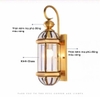 ĐÈN TƯỜNG ĐỒNG KÍNH TÂN CỔ ĐIỂN - CHẤT LIỆU ĐỒNG MẠ VÀNG - KÍNH GLASS - ĐUI ĐÈN E27 * 1 - BÓNG ST 64 / 4w - MODEL : 0607 - S