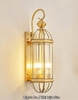ĐÈN TƯỜNG ĐỒNG KÍNH TÂN CỔ ĐIỂN - CHẤT LIỆU ĐỒNG MẠ VÀNG - KÍNH GLASS - ĐUI ĐÈN E14 * 3 - BÓNG C35 / 4w HOẶC BÓNG NGÔ VÀNG 12w - MODEL : 0607 - L