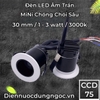 ĐÈN ÂM TRẦN ĐIỀU CHỈNH ÁNH SÁNG - LỖ KHOÉT 30 mm - ĐỘ HOÀN MÀU CAO CRI 80 - ÁNH SÁNG VÀNG 3000k - GÓC CHIẾU 24 ĐỘ - MODEL : CCD75