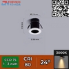 ĐÈN ÂM TRẦN ĐIỀU CHỈNH ÁNH SÁNG - LỖ KHOÉT 30 mm - ĐỘ HOÀN MÀU CAO CRI 80 - ÁNH SÁNG VÀNG 3000k - GÓC CHIẾU 24 ĐỘ - MODEL : CCD75