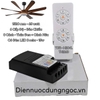 QUẠT TRẦN 8 CÁNH MÀU NÂU THÂN ĐEN CÓ ĐÈN LED - ĐIỀU KHIỂN TỪ XA 6 CẤP ĐỘ - MODEL : M204L
