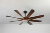 QUẠT TRẦN 8 CÁNH MÀU NÂU THÂN ĐEN CÓ ĐÈN LED - ĐIỀU KHIỂN TỪ XA 6 CẤP ĐỘ - MODEL : M204L