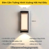 ĐÈN GẮN TƯỜNG VUÔNG HẮT 2 ĐẦU - ÁNH SÁNG VÀNG 3000k - CÔNG SUẤT 12 watt - MODEL: 32B - M / BK