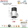 ĐÈN ÂM TRẦN CHỐNG CHÓI SÂU PINKY SPOTLIGHT MINI ANTI GLARE - LỖ KHOÉT 35mm -CHIP LED BRIDGELUX CAO CẤP - ĐỘ HOÀN MÀU CAO CRI 98 - ÁNH SÁNG 3000k / 4000k - GÓC CHIẾU 24 ĐỘ - MODEL : WS - 8016