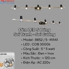 ĐÈN LED SOI TRANH SOI GƯƠNG ÁNH SÁNG VÀNG 3000k - MÀU ĐEN + INOX - MODEL : 8852