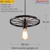 ĐÈN THẢ HÌNH BÁNH XE ĐẠP ĐƠN - PHÙ HỢP LẮP ĐẶT NHÀ HÀNG - QUÁN BAR - QUÁN CAFE - ĐUI ĐÈN E27 * 1 - BÓNG EDISON ST64 - MODEL : BX 1032 / 1