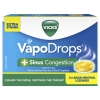 Viên ngậm thông mũi xoang Vicks VapoDrops + Sinus Congestion Menthol