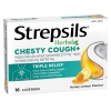 Viên ngậm giảm ho đờm Strepsils Herbal Chesty Cough+ Lozenges