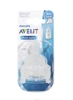 Vỉ 2 núm ti dòng chảy trung bình Avent Teat Silicone 3M+